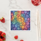 Farbenfrohes abstraktes Doodle-Swirbelmuster Serviette (Beispiel)