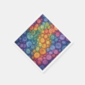 Farbenfrohes abstraktes Doodle-Swirbelmuster Serviette (Ecke)