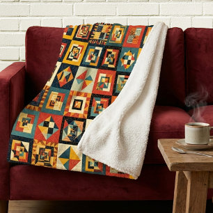 Farbenfrohes abstraktes geometrisches Fliesenmuste Sherpadecke