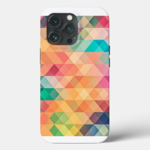 Farbenfrohes abstraktes geometrisches Muster iPhone 13 Pro Hülle
