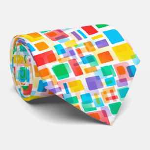 Farbenfrohes abstraktes Hip-Geometric-Mosaik-Kunst Krawatte