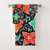 Farbenfrohes abstraktes Holiday-Design Badhandtuch Set (Insitu)