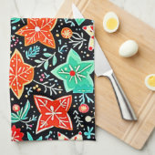 Farbenfrohes abstraktes Holiday-Design Geschirrtuch (Viertel Falte)