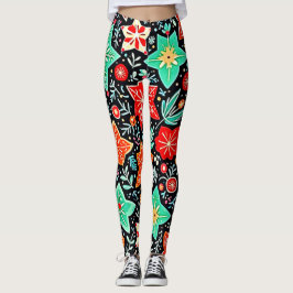 Farbenfrohes abstraktes Holiday-Design Leggings