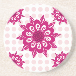Farbenfrohes abstraktes Kaleidoskop-Blumenmuster T Getränkeuntersetzer