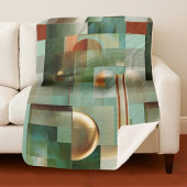 Farbenfrohes abstraktes modernes Kunstmuster Sherpadecke