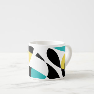 Farbenfrohes, abstraktes, modernes, lustiges geome espressotasse