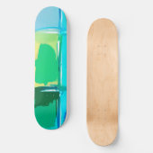 Farbenfrohes abstraktes Ölmalblockmuster Skateboard (Vorderseite)