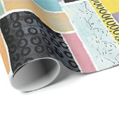 Farbenfrohes abstraktes Patchwork-Muster (2) Geschenkpapier (Rolleneckpunkt)
