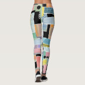Farbenfrohes abstraktes Patchwork-Muster (2) Leggings (Rückseite)