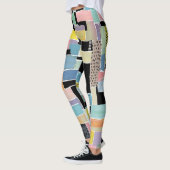 Farbenfrohes abstraktes Patchwork-Muster (2) Leggings (Links)