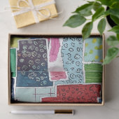 Farbenfrohes abstraktes Patchworkmuster Seidenpapier (Geschenk)