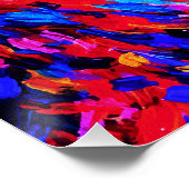 Farbenfrohes abstraktes Pferdeportrait Impasto Poster (Ecke)
