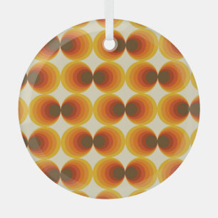 Farbenfrohes abstraktes Retro-Geometrie-Muster Ornament Aus Glas