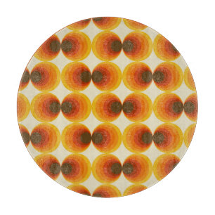 Farbenfrohes abstraktes Retro-Geometrie-Muster Schneidebrett