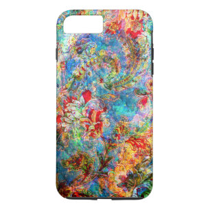 Farbenfrohes abstraktes rustikales florales Design iPhone 8 Plus/7 Plus Hülle