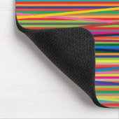Farbenfrohes abstraktes Streifendesign Mousepad (Ecke)