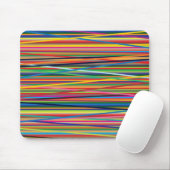 Farbenfrohes abstraktes Streifendesign Mousepad (Mit Mouse)