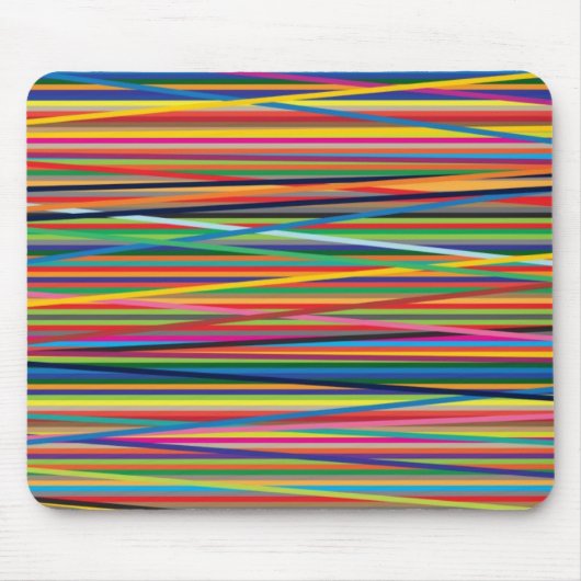 Farbenfrohes abstraktes Streifendesign Mousepad (Vorne)