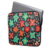 Farbenfrohes abstraktes Urlaubsdesign Laptopschutzhülle (Vorderseite Links)