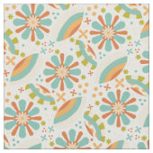 Farbenfrohes abstraktes Vintage-Design mit Blumen Stoff (Nahaufnahme)