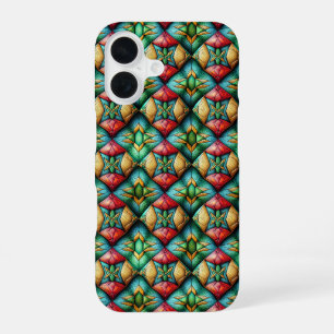 Farbenfrohes afrikanisch inspiriertes geometrische iPhone 16 hülle