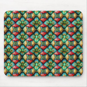 Farbenfrohes afrikanisch inspiriertes geometrische mousepad