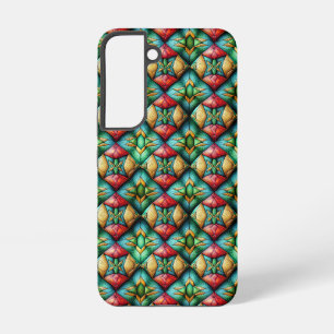 Farbenfrohes afrikanisch inspiriertes geometrische samsung galaxy hülle