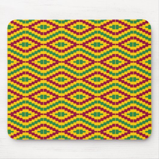 Farbenfrohes afrikanisches Kente-Muster Mousepad (Vorne)
