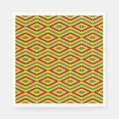 Farbenfrohes afrikanisches Kente-Muster Serviette (Vorderseite)