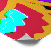 Farbenfrohes algorithmisches geometrisches Muster. Poster (Ecke)
