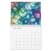 Farbenfrohes Alkohol-Tinten-Design Kalender (Jan 2027)