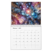 Farbenfrohes Alkohol-Tinten-Design Kalender (Feb 2027)