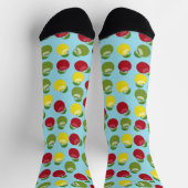 Farbenfrohes Apfel-Muster Socken (Oben)