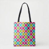 Farbenfrohes Argyle-Blumenmuster Tasche (Vorderseite)