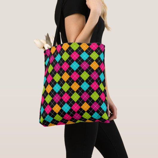 Farbenfrohes Argyle-Muster Tasche (Von Nahem)