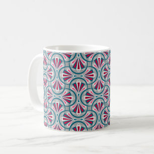 Farbenfrohes Art-Deco-Muster. Kaffeetasse