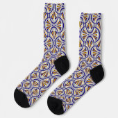 Farbenfrohes Art-Deco-Muster. Socken (Linkes Detail)