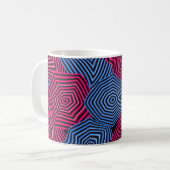 Farbenfrohes Art Nouveau-Muster  Kaffeetasse (Vorderseite Links)
