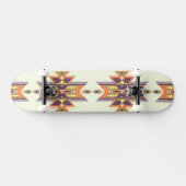 Farbenfrohes Aztekenmuster Skateboard (Horizontal)