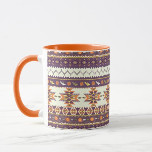 Farbenfrohes Aztekenmuster Tasse (Links)