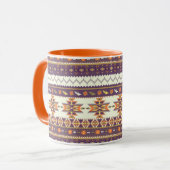 Farbenfrohes Aztekenmuster Tasse (Vorderseite Links)