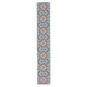 Farbenfrohes Azulejos-Muster Großer Tischläufer (Vorderseite)