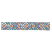 Farbenfrohes Azulejos-Muster Großer Tischläufer (Horizontal)