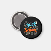 Farbenfrohes Back-to-School-Typografie-Design Magnet (Vorderseite/Rückseite)