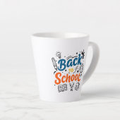 Farbenfrohes Back-to-School-Typografie-Design Milchtasse (Rechte Ecke)