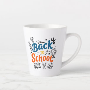 Farbenfrohes Back-to-School-Typografie-Design Milchtasse