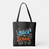 Farbenfrohes Back-to-School-Typografie-Design Tasche (Rückseite)