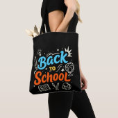 Farbenfrohes Back-to-School-Typografie-Design Tasche (Von Nahem)