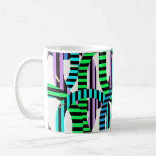 Farbenfrohes Bauhaus-Geometrisches Muster  Kaffeetasse